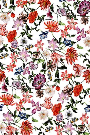 花卉印花华亿平台图片