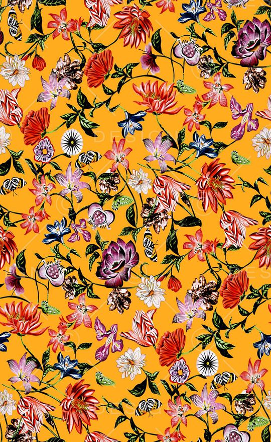 花卉印花华亿平台图片