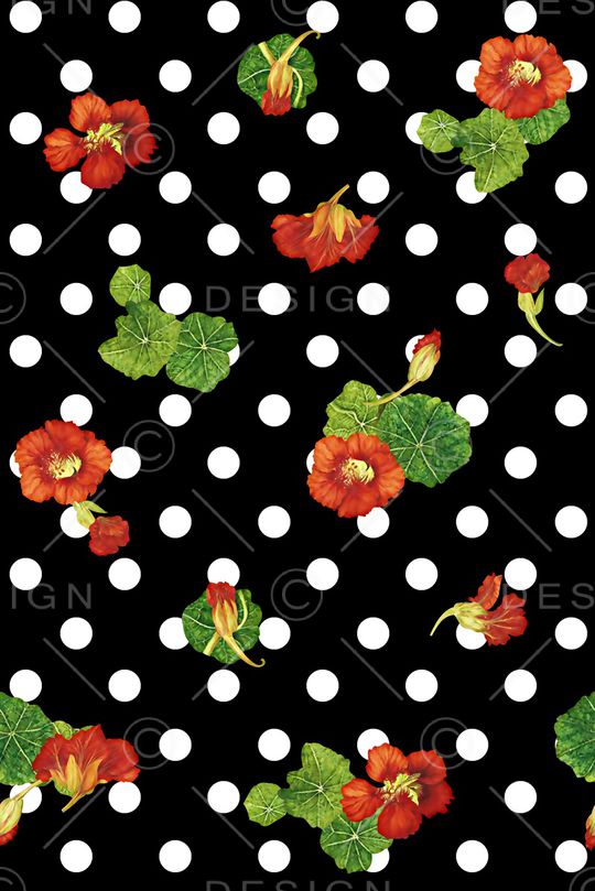 抽象手绘满版花卉印花华亿平台图片