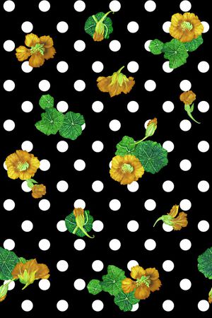 抽象手绘满版花卉印花华亿平台图片