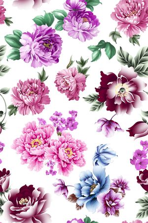 花卉印花华亿平台图片