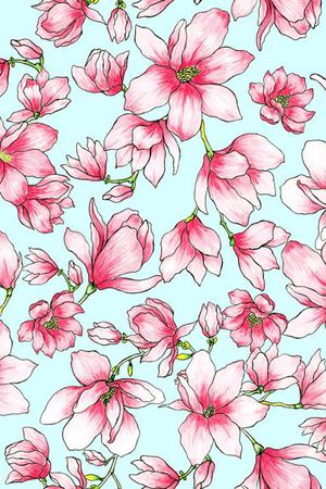 玉兰花印花华亿平台图片