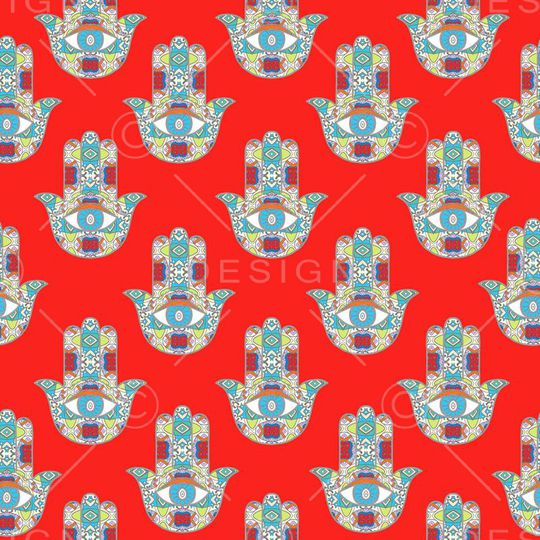 手掌眼睛民族花纹图案印花华亿平台图片