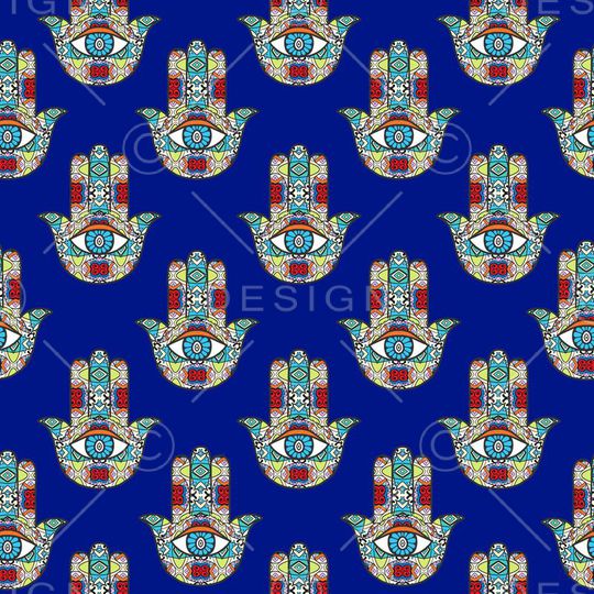 手掌眼睛民族花纹图案印花华亿平台图片