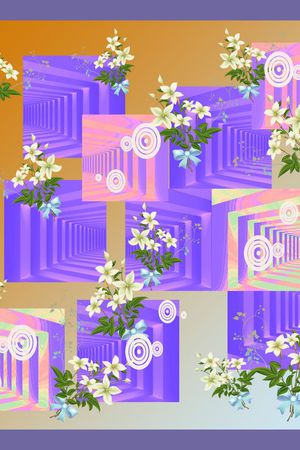 丝巾围巾秀场印花华亿平台图片