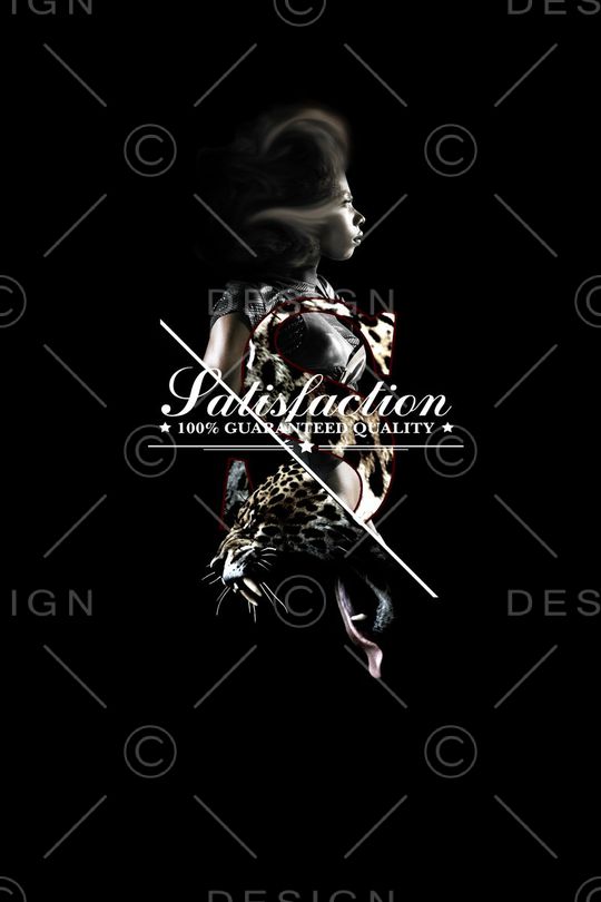 暗色、大气、欧美、潮流时尚、人物、动物豹子、英文、男装定位印花华亿平台图片