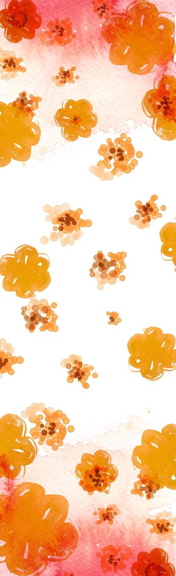 水彩花卉长巾印花华亿平台图片