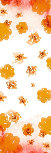 水彩花卉长巾印花华亿平台图片