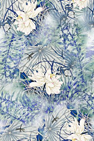 荷花印花华亿平台图片