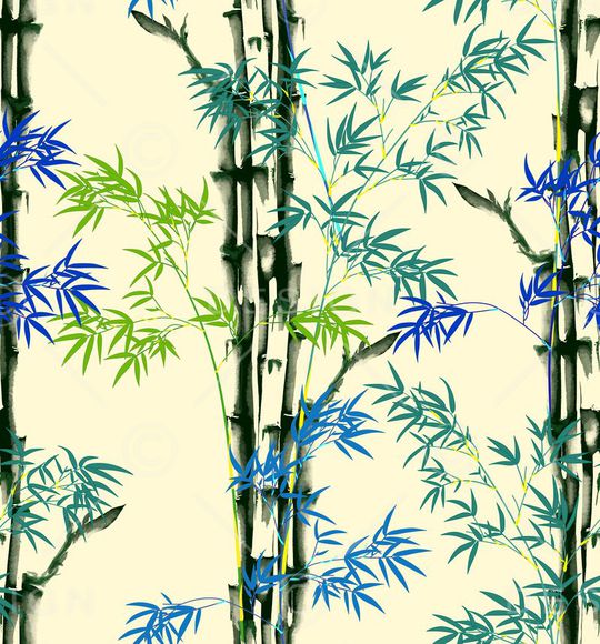 山水画印花华亿平台图片