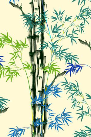 山水画印花华亿平台图片