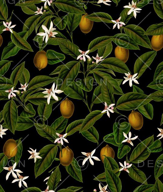 柠檬小花印花华亿平台图片