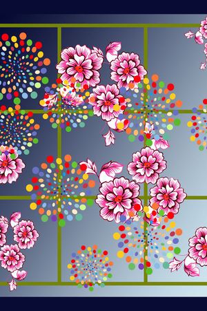 丝巾围巾秀场印花华亿平台图片