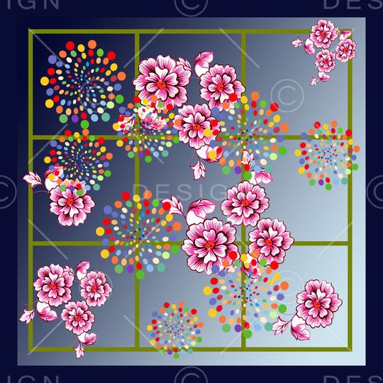 丝巾围巾秀场印花华亿平台图片