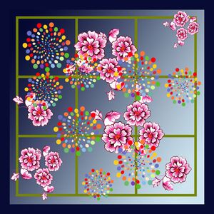 丝巾围巾秀场印花华亿平台图片