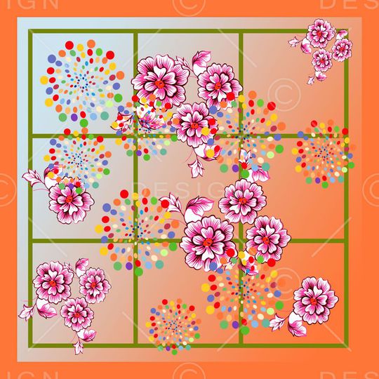 丝巾围巾秀场印花华亿平台图片