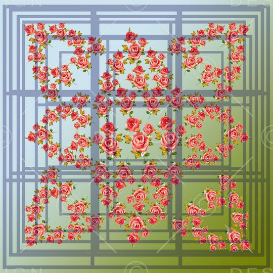 丝巾围巾秀场印花华亿平台图片