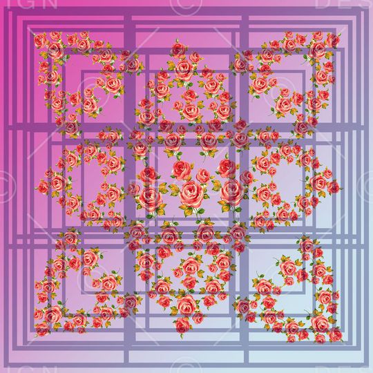 丝巾围巾秀场印花华亿平台图片