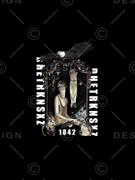 复古人物像印花华亿平台图片