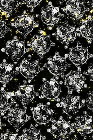 黑白花印花华亿平台图片