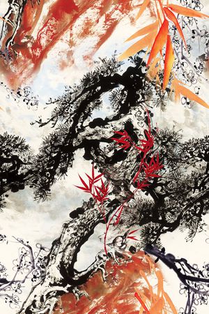 中国风印花华亿平台图片