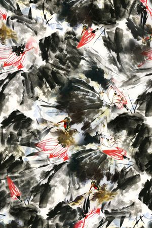 中国风印花华亿平台图片