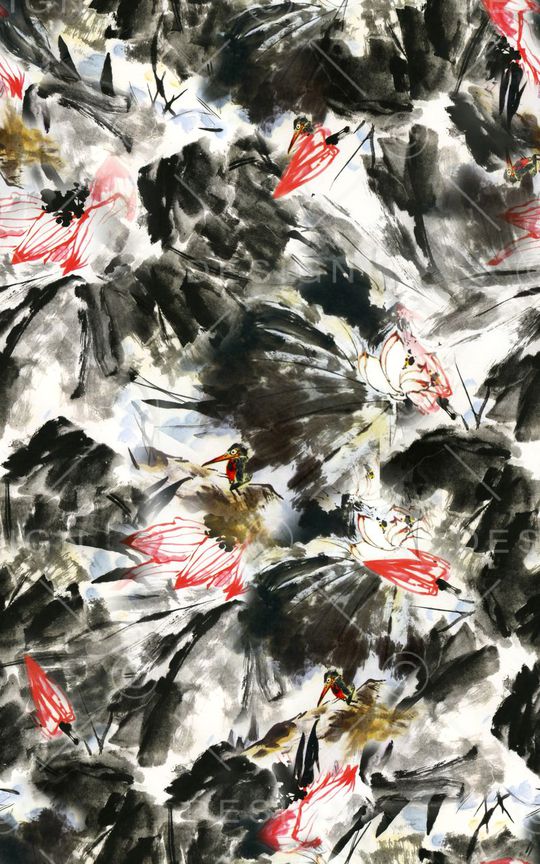 中国风印花华亿平台图片