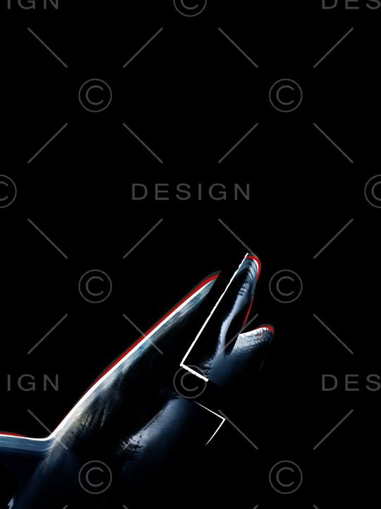 抽象鲨鱼解构印花华亿平台图片