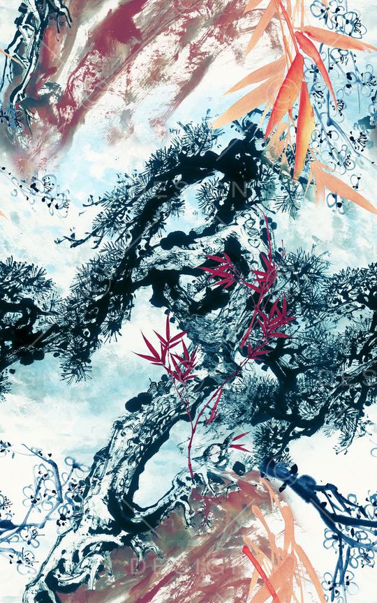 中国风印花华亿平台图片