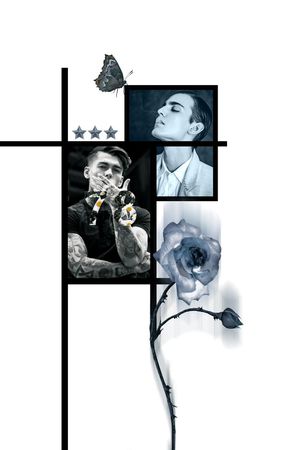 潮流人物印花华亿平台图片