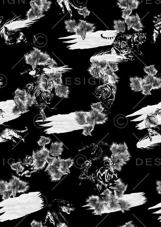 松与虎印花华亿平台图片