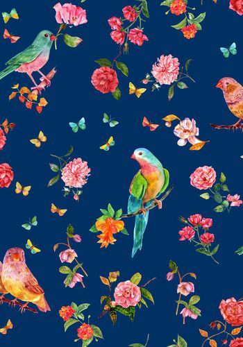 花鸟印花华亿平台图片