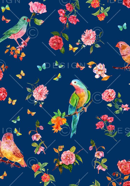 花鸟印花华亿平台图片