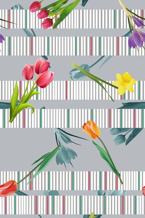 郁金香印花华亿平台图片