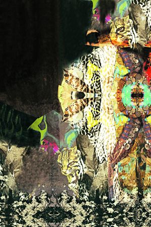 抽象定位花印花华亿平台图片