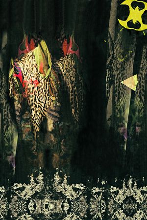 抽象定位花印花华亿平台图片