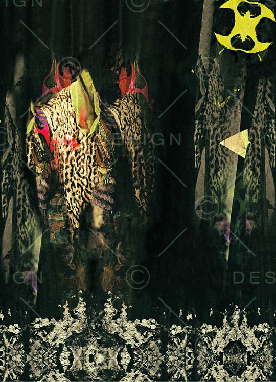 抽象定位花印花华亿平台图片