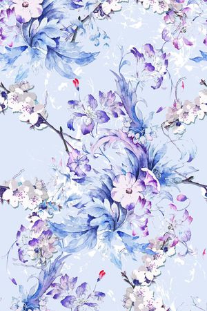 素雅清新花卉印花华亿平台图片