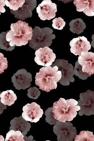 抽象手绘满版花卉印花华亿平台图片