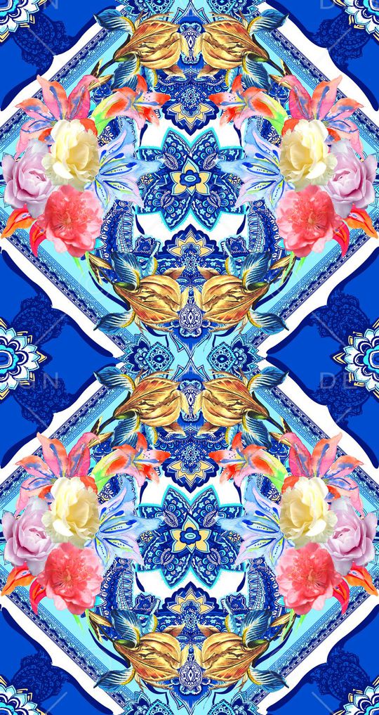 不规则几何印花华亿平台图片