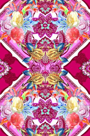 不规则几何印花华亿平台图片