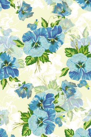 清新花卉印花华亿平台图片