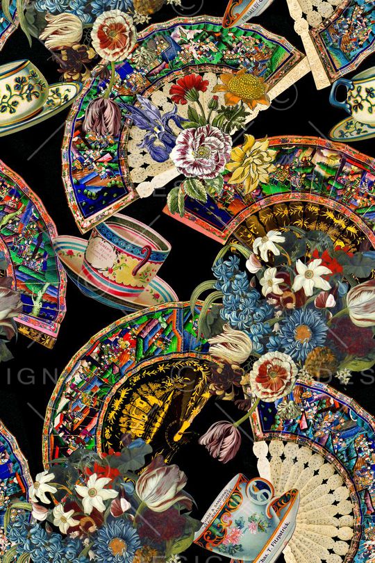 花卉印花华亿平台图片