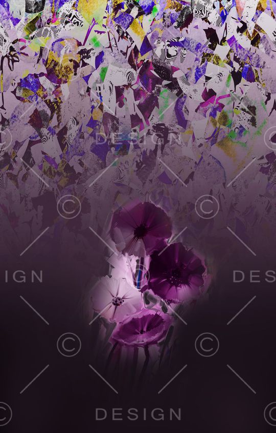 紫色罗兰印花华亿平台图片