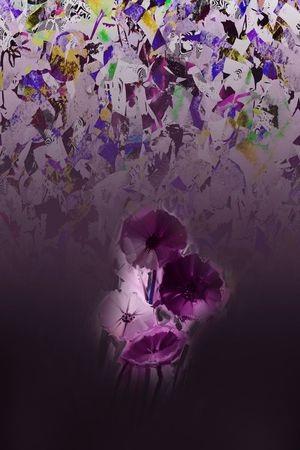 紫色罗兰印花华亿平台图片