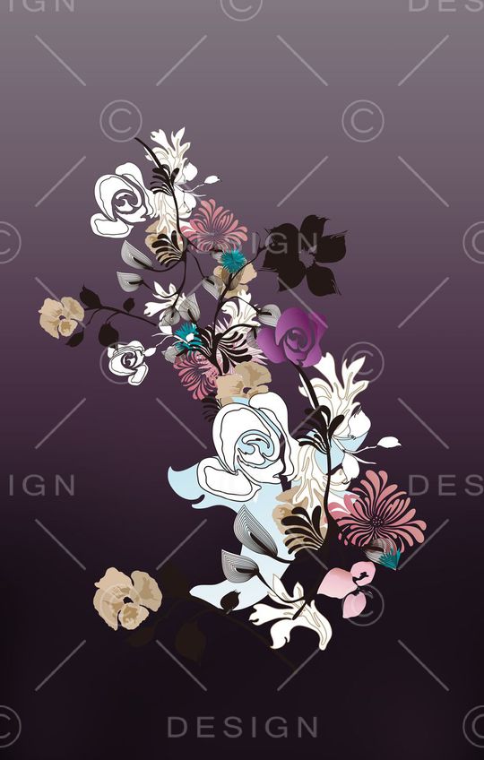 花卉印花华亿平台图片