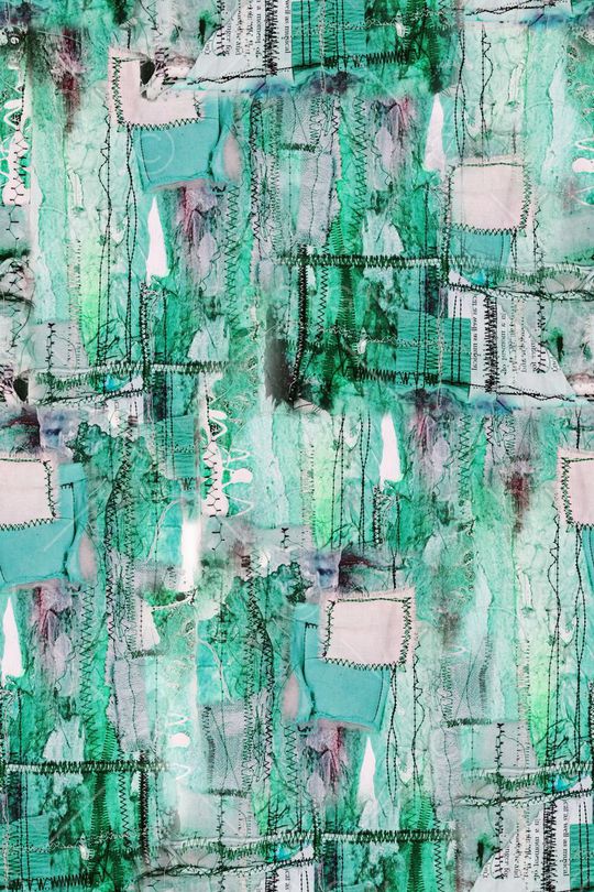 抽象肌理图案印花华亿平台图片