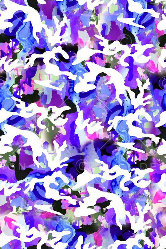 抽象手绘满版卡通迷彩印花华亿平台图片