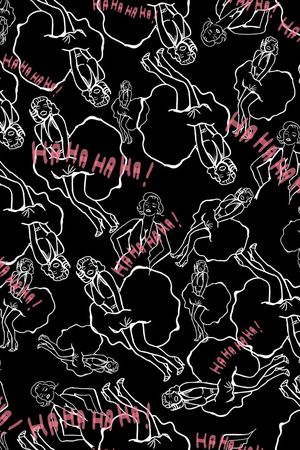 卡通人像印花华亿平台图片