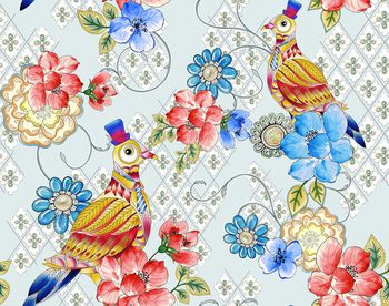 几何印花华亿平台图片